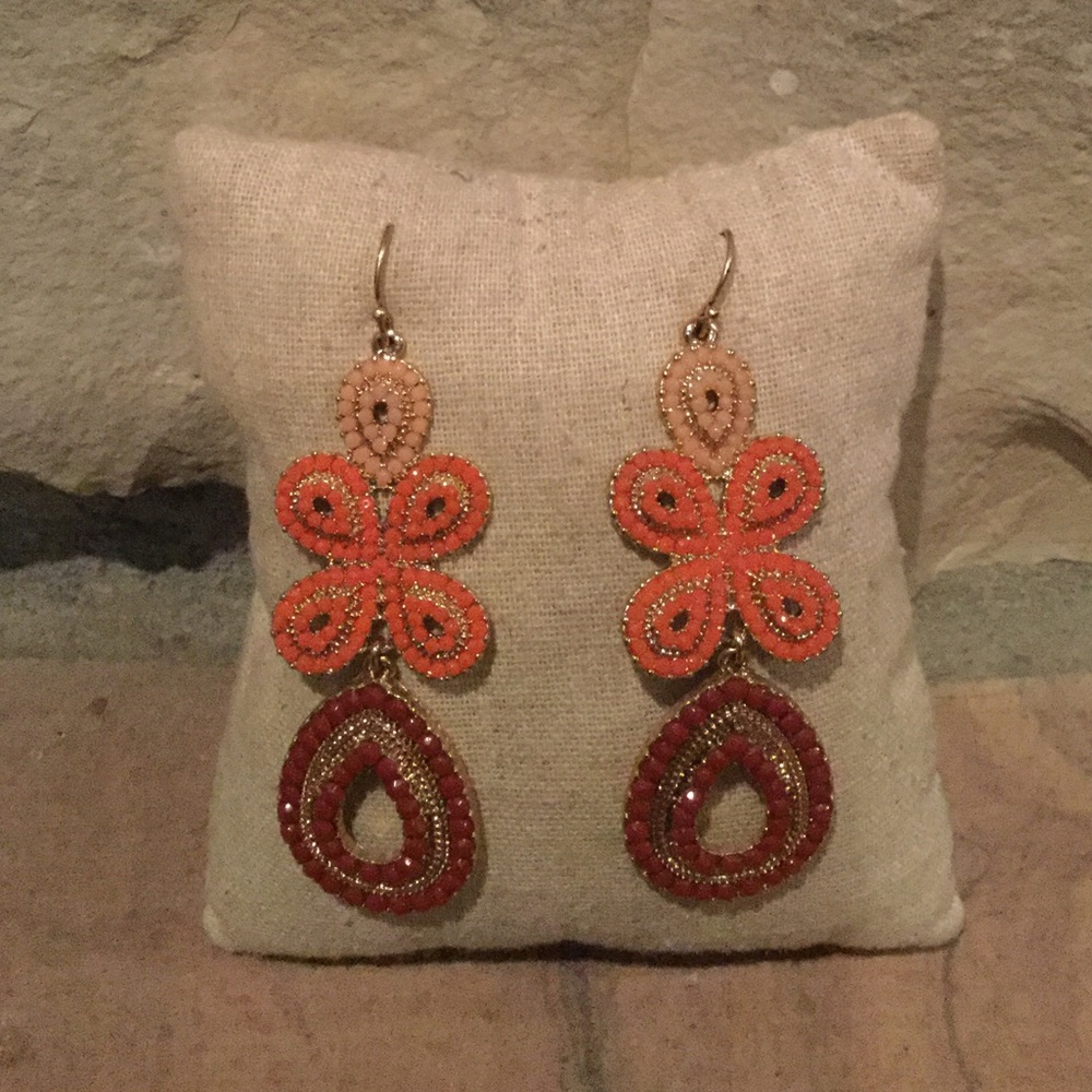 Stella & Dot Coral Earrings